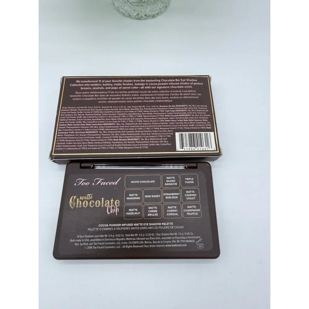 Too Faced Matte Chocolate Chip Eyeshadow Palette Brand New In Box